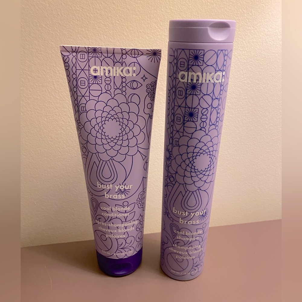 amika Bust your Brass shampoo and conditioner